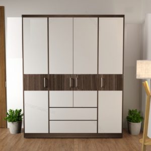 Tủ quần áo gỗ MDF 4 cánh đẹp TQA01