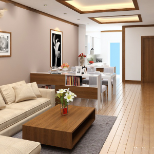 Thi công nội thất phòng khách nhà anh Minh
